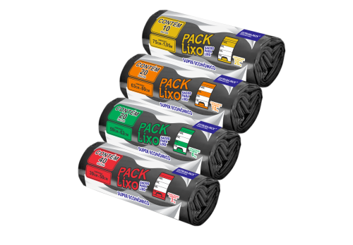 SACO PARA LIXO PACK LIXO SUPER ECONOMICO PRETO